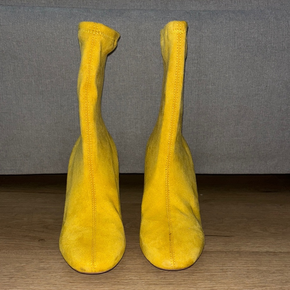 H&M Suede Yellow Women's Heel Boots